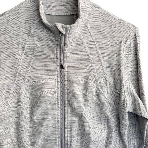 Lululemon Define Jacket 10 M Space Dye Camo White Silver Spoon Zip Running - Picture 8 of 8